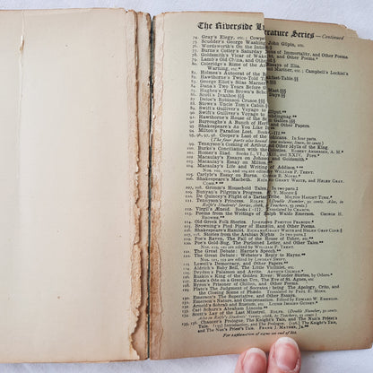Riverside Literature Series: The Princess by Lord Alfred Tennyson (Good, 1897, Pbk, 188 pages, Houghton Mifflin and Company)
