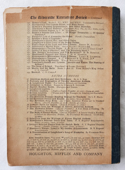 Riverside Literature Series: The Princess by Lord Alfred Tennyson (Good, 1897, Pbk, 188 pages, Houghton Mifflin and Company)