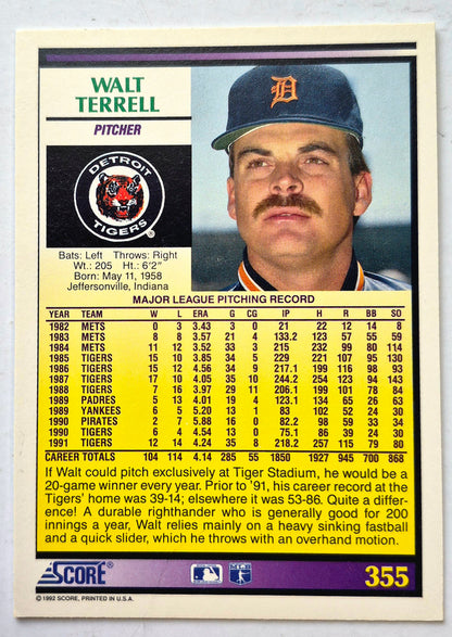 Bewertung '92 Bob Scanlan Pitcher Chicago Cubs #285 Baseballkarte Fast Neuwertig