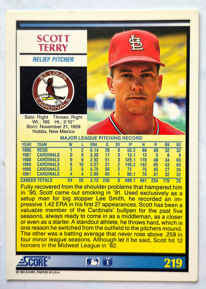 Bewertung „92 Milt Thompson St. Louis Cardinals Outfield #114 Baseballkarte Fast Neuwertig