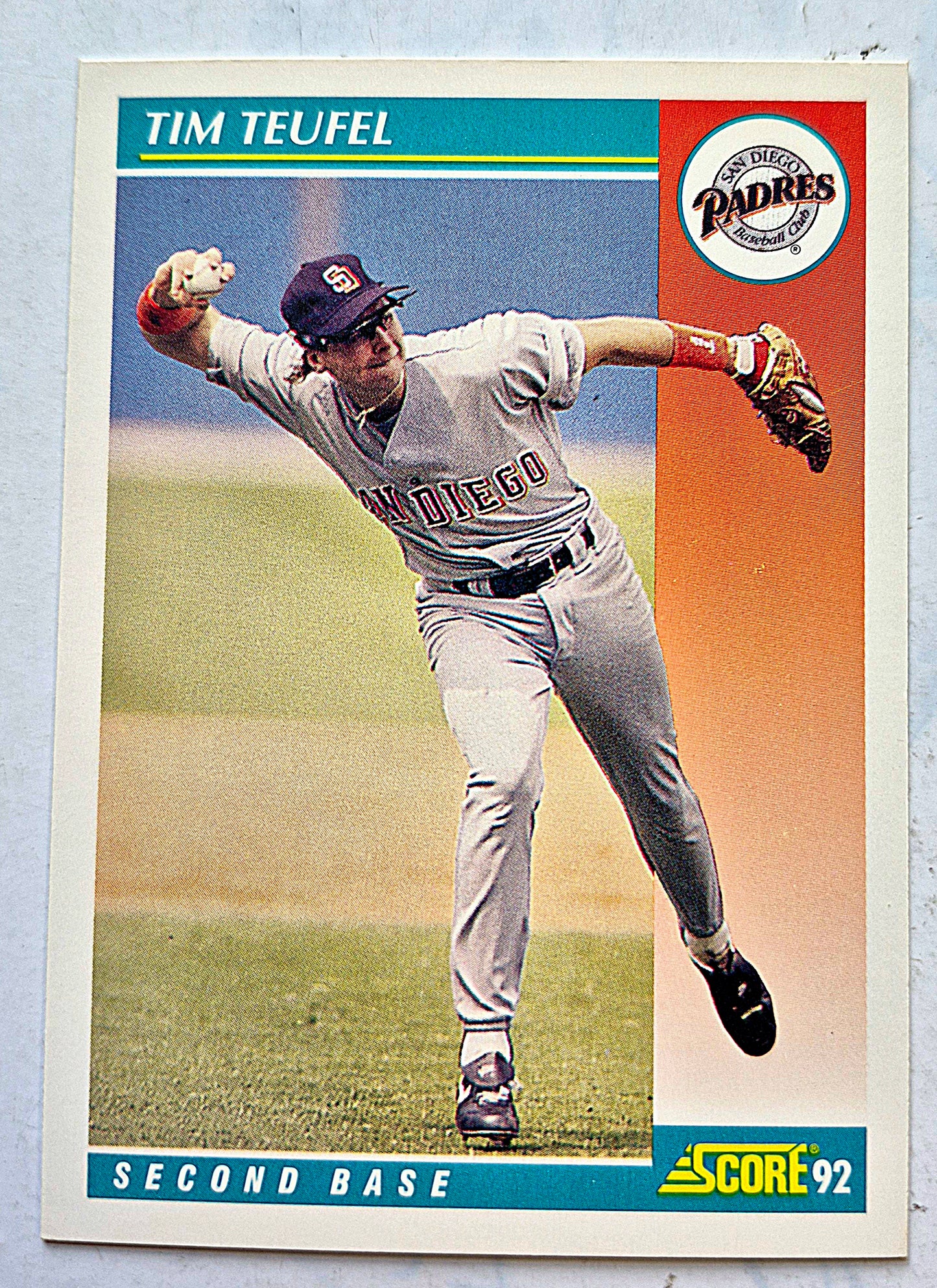 Teufel Tim San Diego Padres Second Base #234 Score '92 Baseball Card