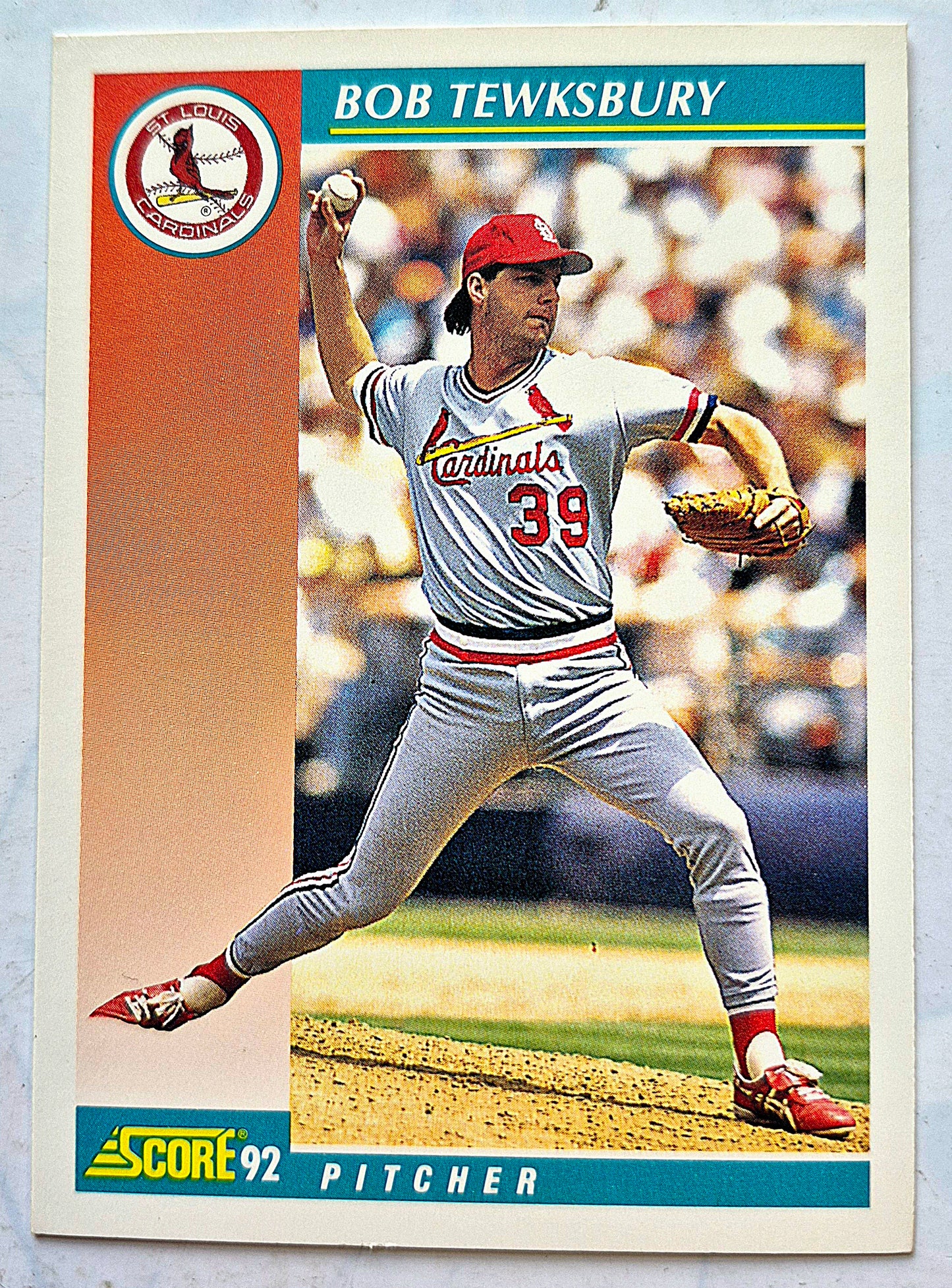 Tewksbury Bob Pitcher St. Louis Cardinals #282 Score '92 Baseball Card