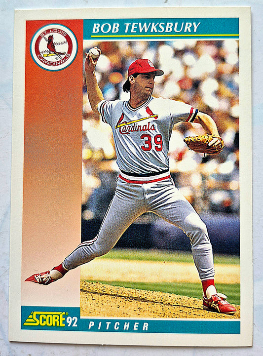 Bewertung '92 Bob Tewksbury Pitcher Saint Louis Cardinals #282 Baseballkarte Near Mint