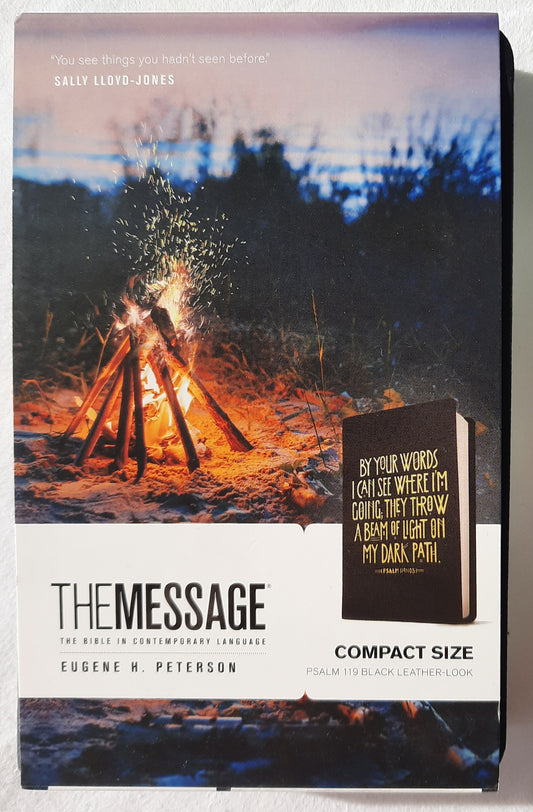 The Message Compact Bible (New, 2021, Black Leather-look, 1536 pages, NavPress)