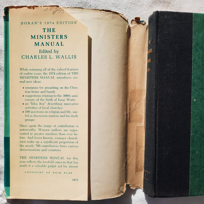 The Ministers Manual (Doran's) 1974 Edition edited by Charles L. Wallis (Good, HC, 280 pages, Harper & Row)