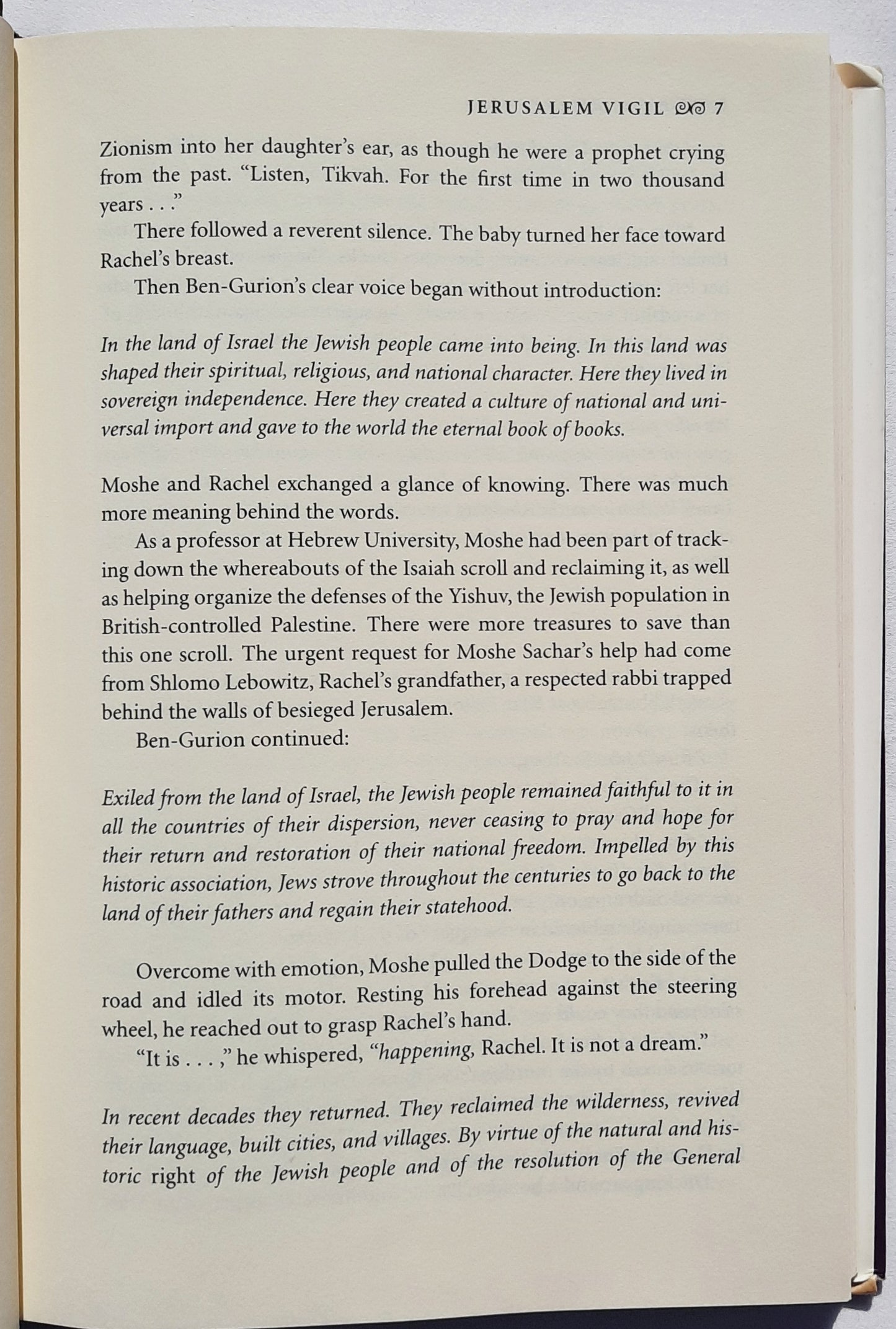 Jerusalem Vigil #1 by Bodie & Brock Thoene (The Zion Legacy, Very Good, 2000, HC, 322 pages, Viking)