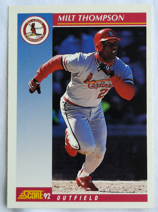 Score '92 Milt Thompson St. Louis Cardinals Outfield #114 Baseball Card Near Mint