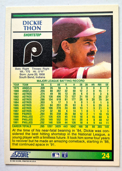 Bewertung '92 Bob Tewksbury Pitcher Saint Louis Cardinals #282 Baseballkarte Near Mint