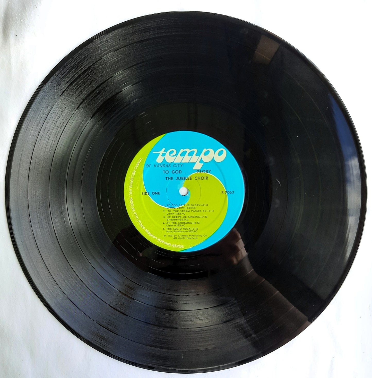 Tempo Singers of Kansas City to God...Glory Vinyl Record Album (Full-Length LP, Very Good, R-7063)