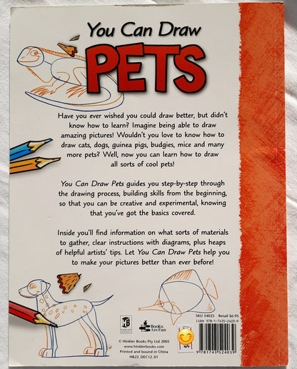 You Can Draw Pets by Damien Toll (Very good, Pbk, 2005, Hinkler Books)