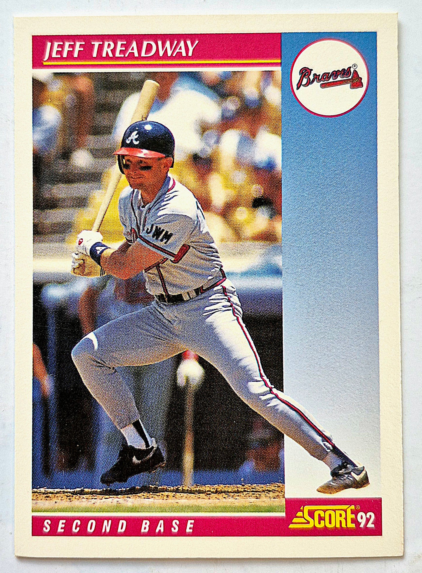 Treadway Jeff Atlanta Braves Second Base #142 Score '92 Baseball Card