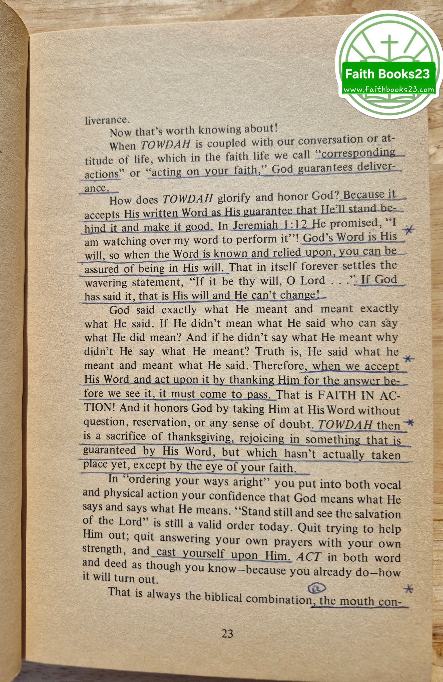 Lobt Gott: Glaube in Aktion! von Charles Trombley (Gut, 1978, Pbk, 123 Seiten, Fountain Press)