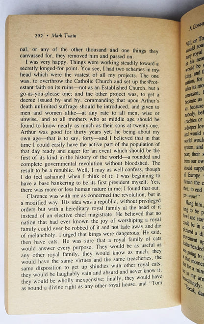A Connecticut Yankee in King Arthur's Court by Mark Twain (Good, 1988, Pbk, 334 pages, Doherty Associates)