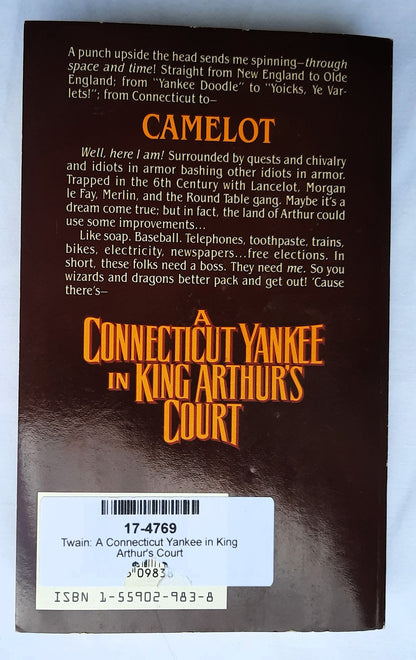 A Connecticut Yankee in King Arthur's Court by Mark Twain (Good, 1988, Pbk, 334 pages, Doherty Associates)