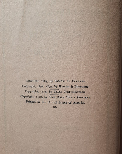 The Adventures of Huckleberry Finn by Mark Twain (Very good, 1918, HC, 405 pages, Grosset & Dunlap)