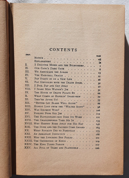 The Adventures of Huckleberry Finn by Mark Twain (Very good, 1918, HC, 405 pages, Grosset & Dunlap)