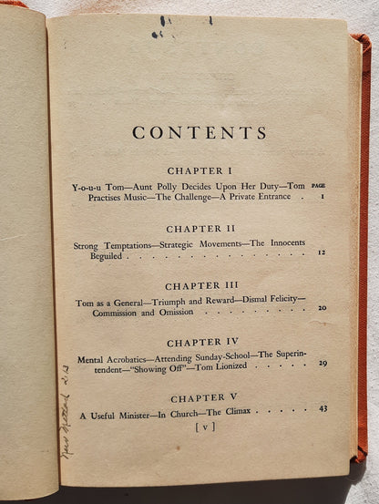 The Adventures of Tom Sawyer by Mark Twain; Worth Brehm (Good, 1938, HC, 307 pages, Harper & Brothers)