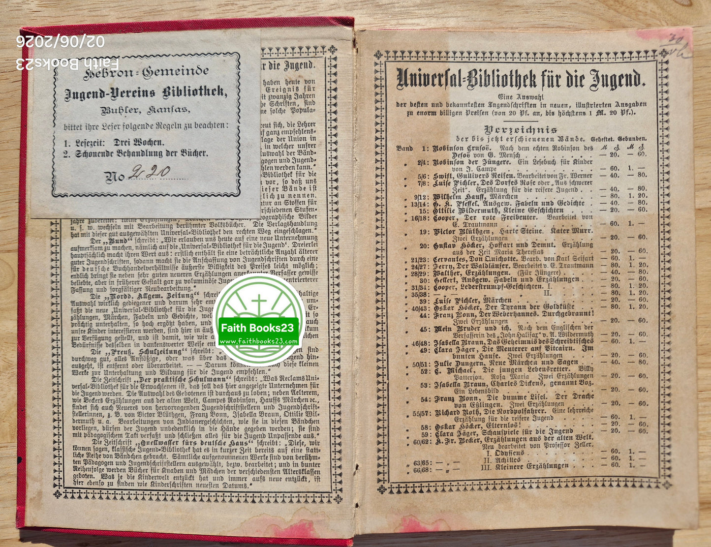 Universalbibliothek für Die Jugend: Tagebuch eines armen frauleins by Marie Nathusius (Akzeptabel, 1900, gebunden, Stuttgart)
