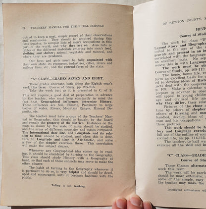 Teachers' Manual 1924-1925: To accompany the Course of Study for the Schools of Newton County, Missouri by W.E. Veerkamp (Good, 1924, Pbk, 40 pgs)