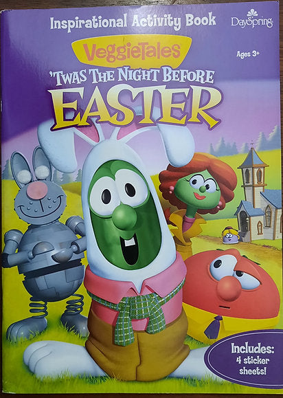 VeggieTales 'Twas the Night Before Easter Inspirational Activity Book NEW, 2014, Pbk, Dayspring)