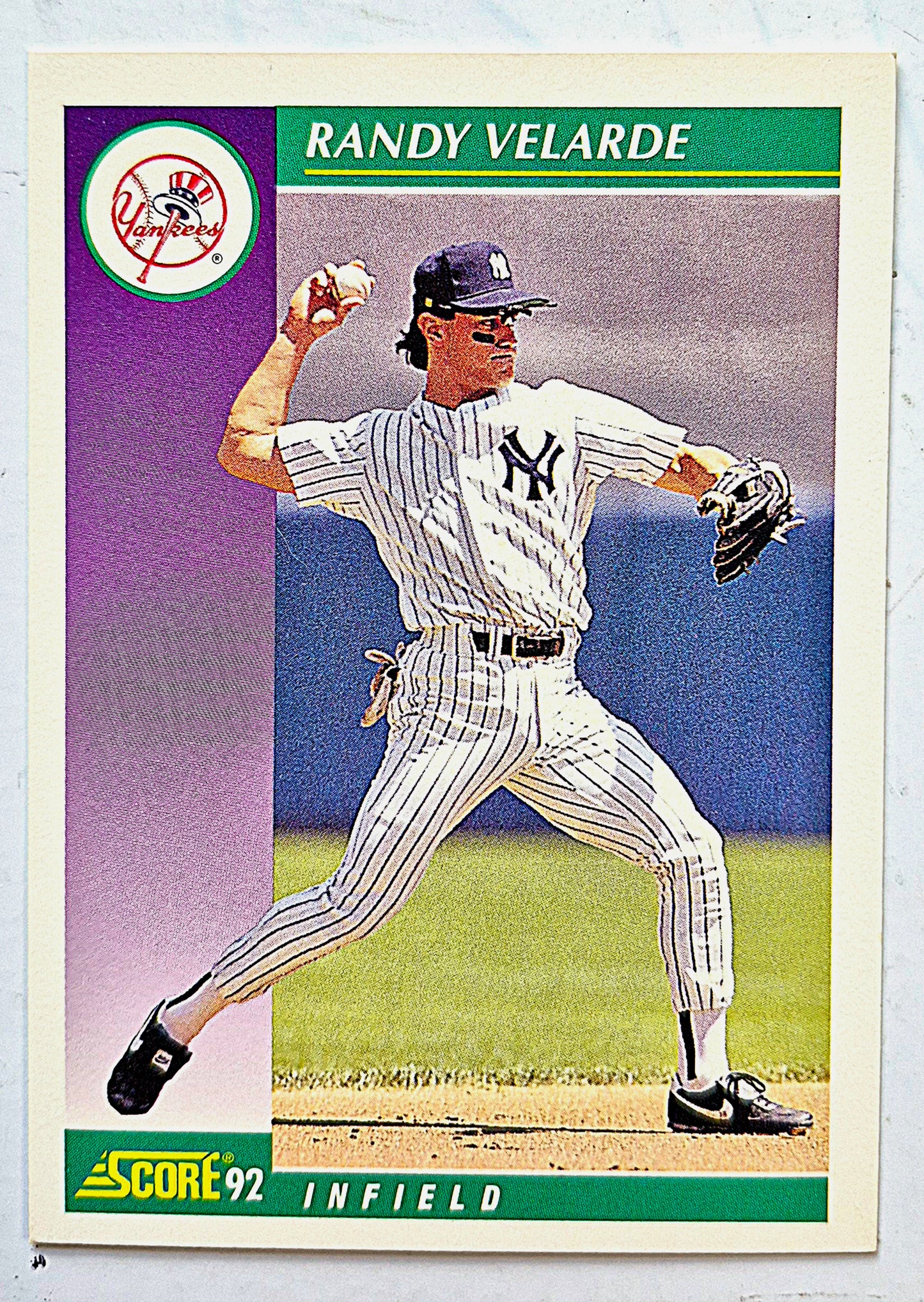 Velarde Randy New York Yankees Infield #337 Score '92 Baseball Card