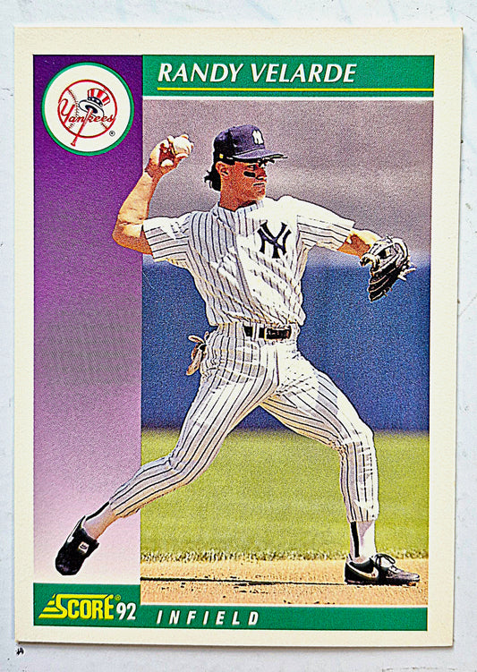 Velarde Randy New York Yankees Infield #337 Score '92 Baseball Card