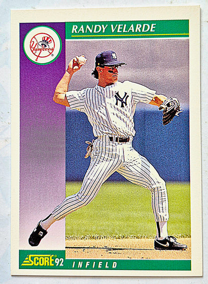 Velarde Randy New York Yankees Infield #337 Score '92 Baseball Card