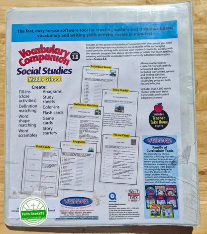 Vocabulary Companion Social Studies Mittelstufe Version 3.0 Visions Technology in Education NEU, 2016