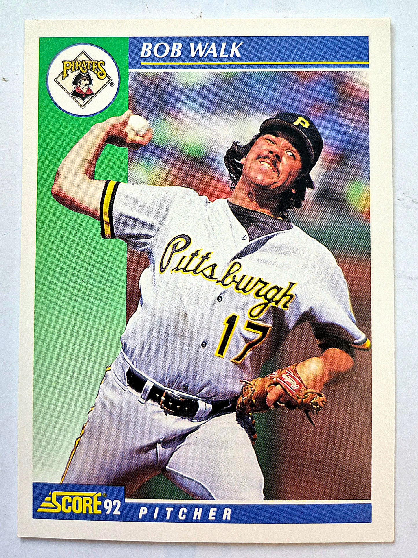 Walk Bob Pittsburgh Pirates Pitcher #54 Score '92 Baseball Card