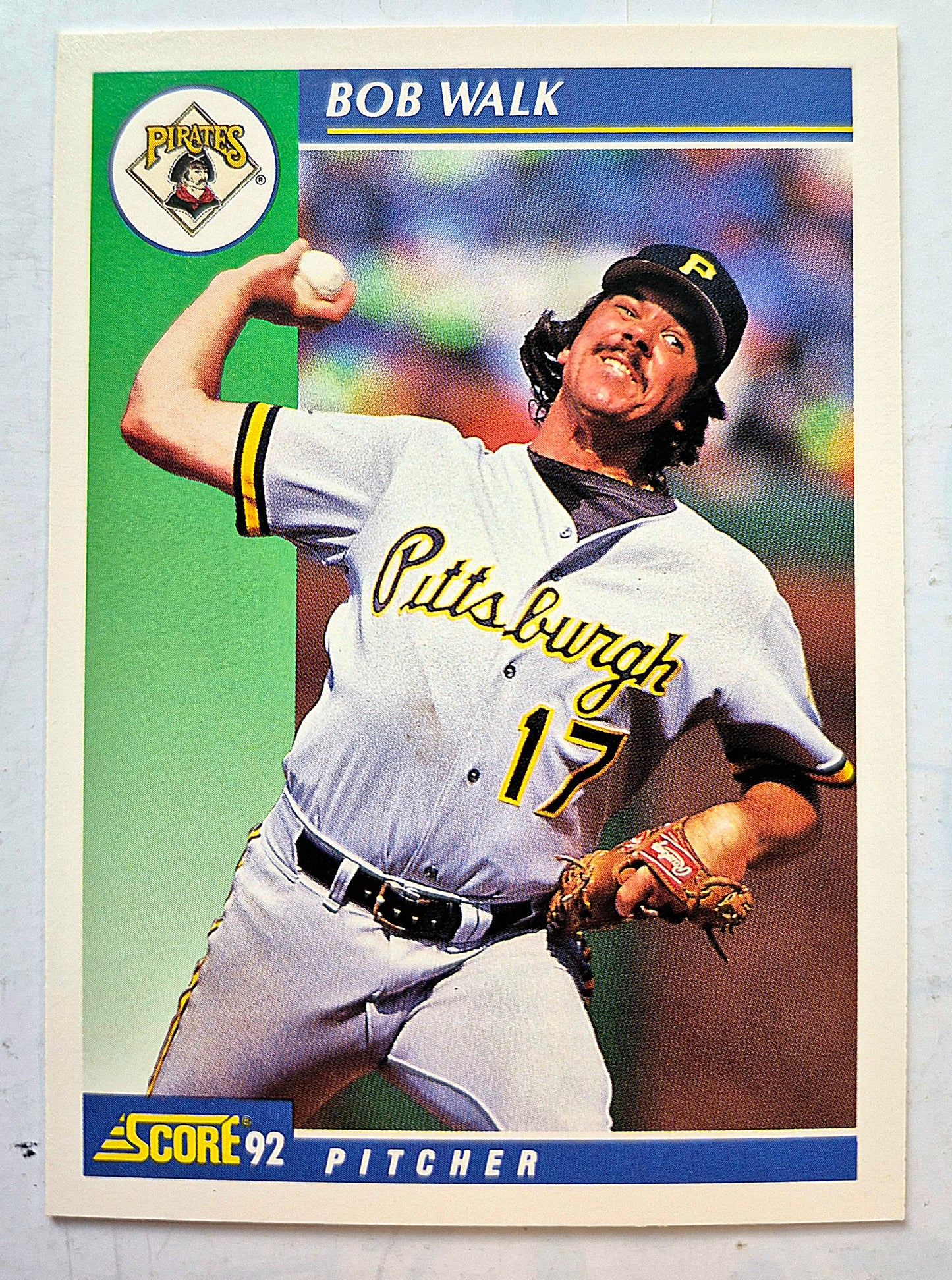 Walk Bob Pittsburgh Pirates Pitcher #54 Score '92 Baseball Card