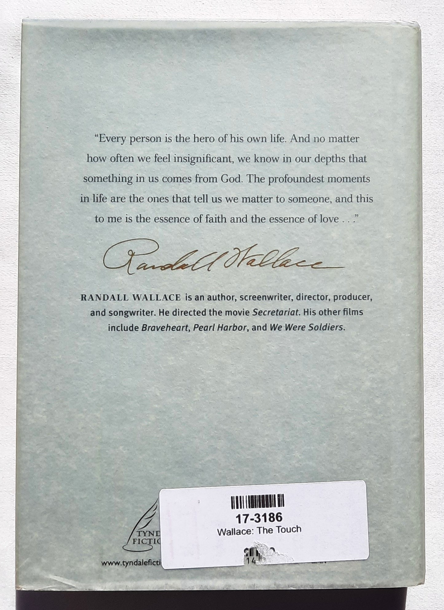 The Touch by Randall Wallace (New, 2011, HC, 304 pages, Tyndale Fiction)