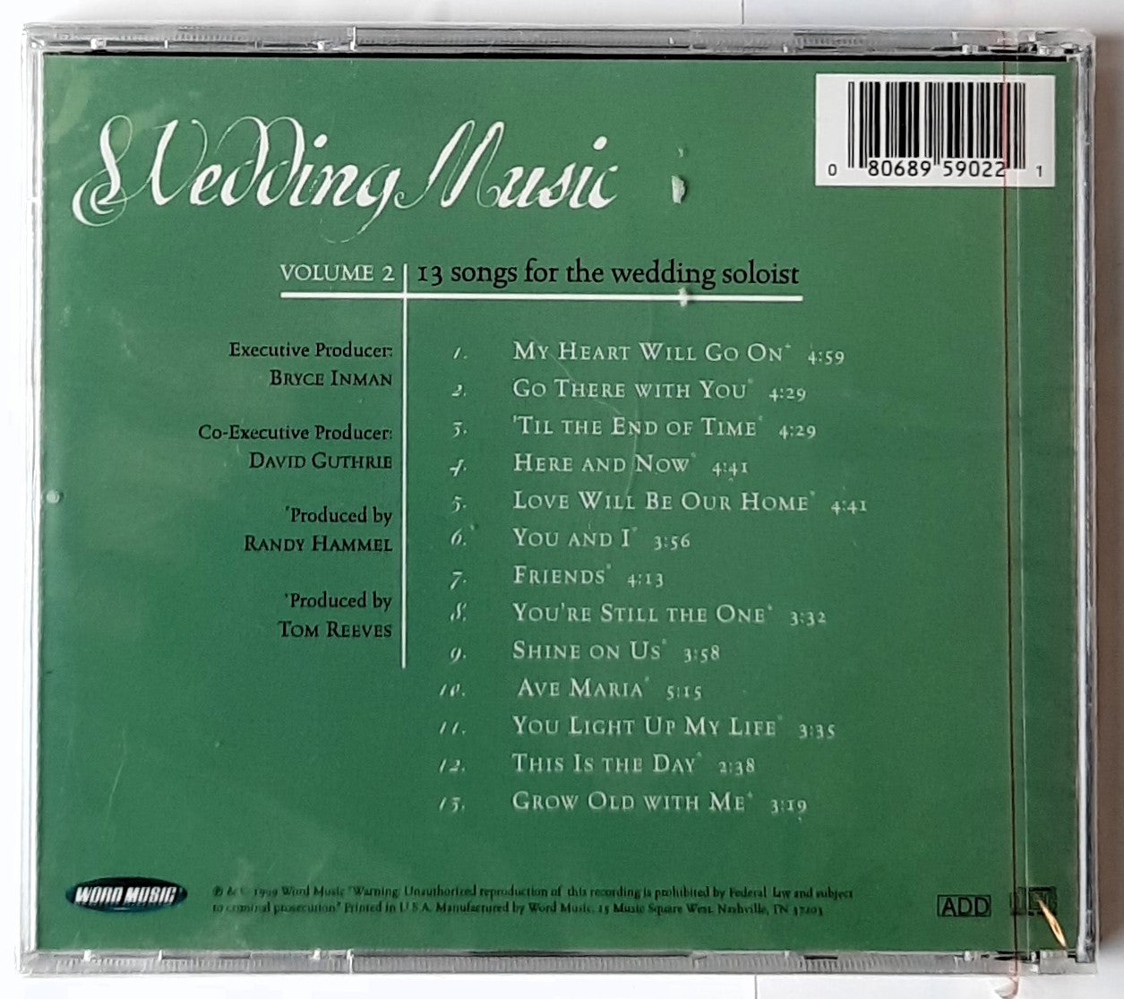 Hochzeitsmusik: 13 Lieder für Hochzeitssolisten Band 2 (Neu, 2011, Word Music)