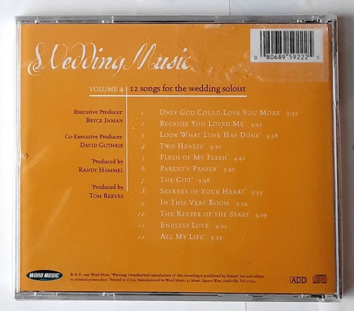 12 Lieder für einen Hochzeits-Solisten Band 4 Musik-Audio-CD (Neu, 2006, Word Music)