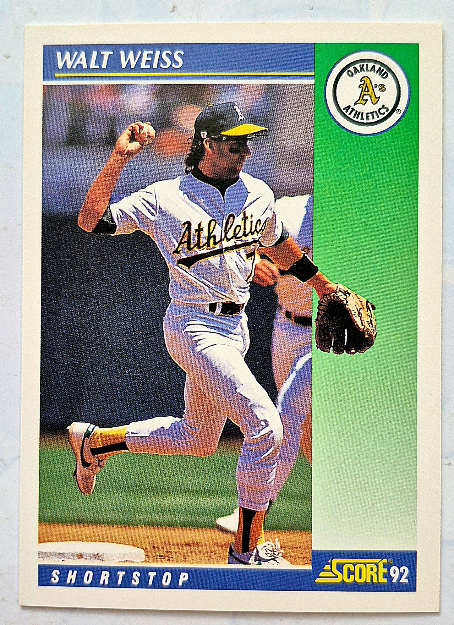 Weiss Walt Oakland Athletics Shortstop #51 Score '92 Baseball Card