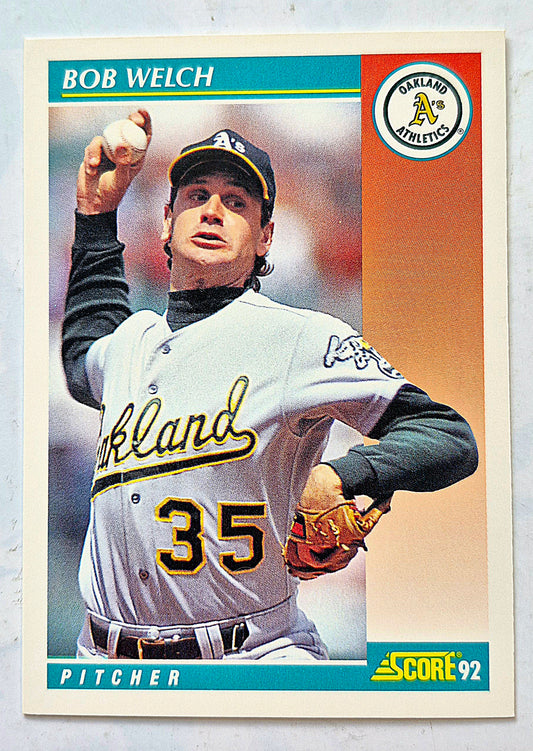 Welch Bob Oakland Athletics Pitcher #300 Score '92 Baseball Card