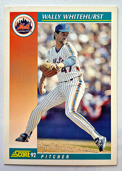 Whitehurst Wally New York Mets Pitcher #299 Score '92 Baseball Card
