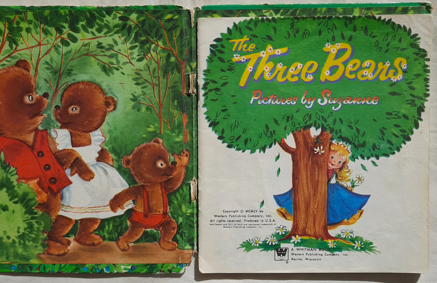 The Three Bears illustrated by Suzanne (Acceptable, 1955, HC, 28 pages, Western Publishing)