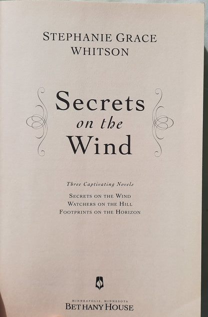 Secrets on the Wind by Stephanie Grace Whitson (Pine Ridge Portraits #1-3, Very good, 2008, HC, 704 pages, Bethany House)