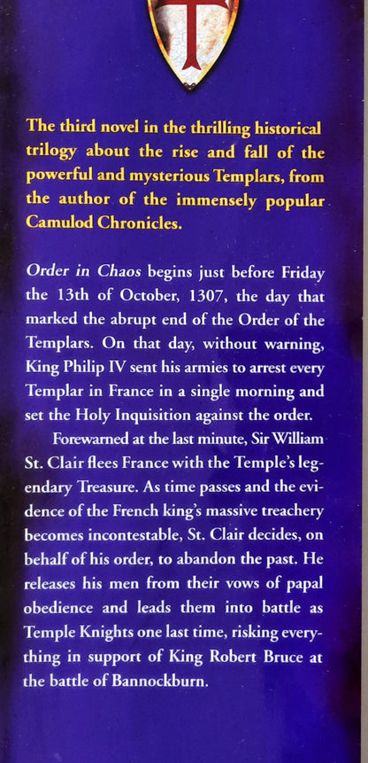 Order in Chaos by Jack Whyte (Templar Trilogy #3, Good, 2009, HC, 549 pages, G.P. Putnam's Sons)