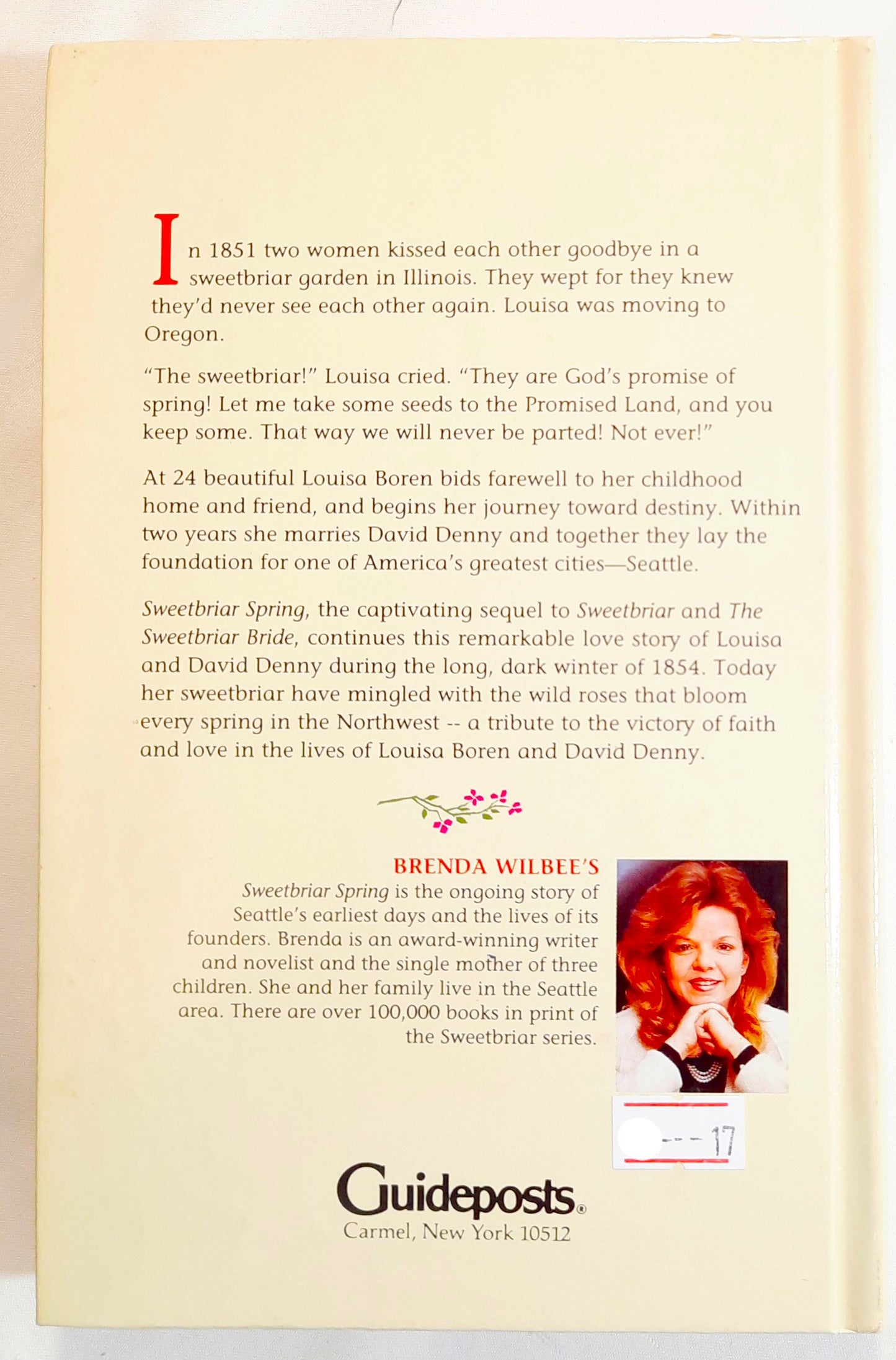 Sweet-Briar Spring by Brenda Wilbee (Seattle Sweetbriar #3, Very good, 1989, HC, 255 pages, Guideposts)