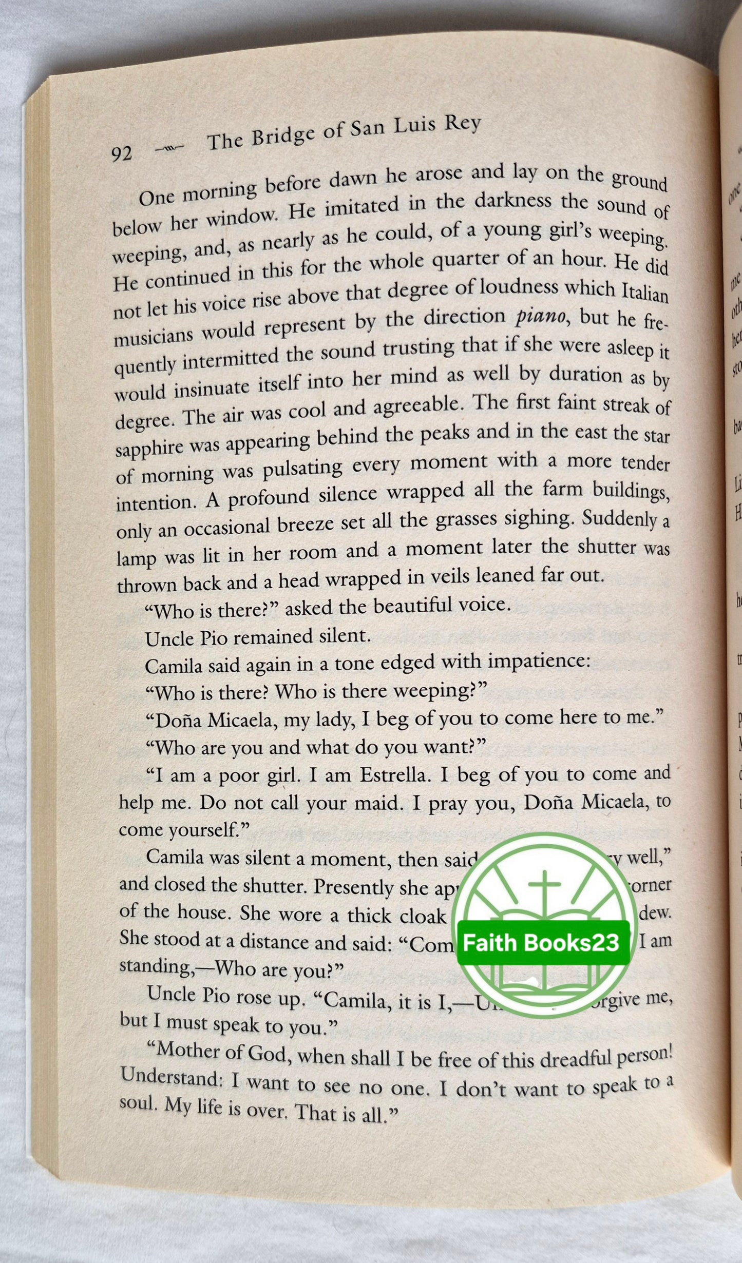 Die Brücke von San Luis Rey von Thornton Wilder (Sehr gut, 1998, Taschenbuch, 138 Seiten, Perennial Classics