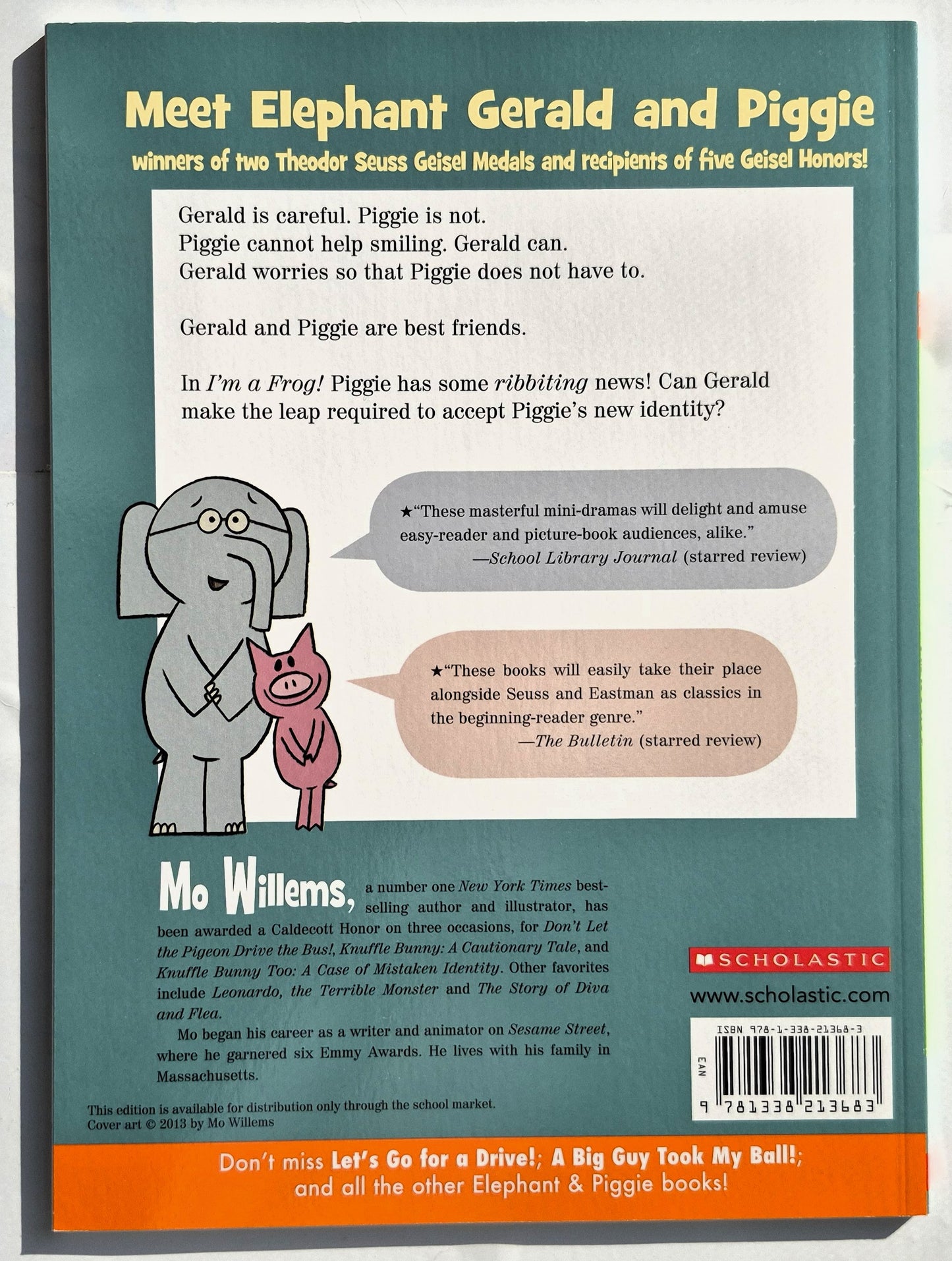 Ich bin ein Frosch! von Mo Willems (Elephant & Piggie, 2017, Pbk, 60 Seiten, Scholastic)