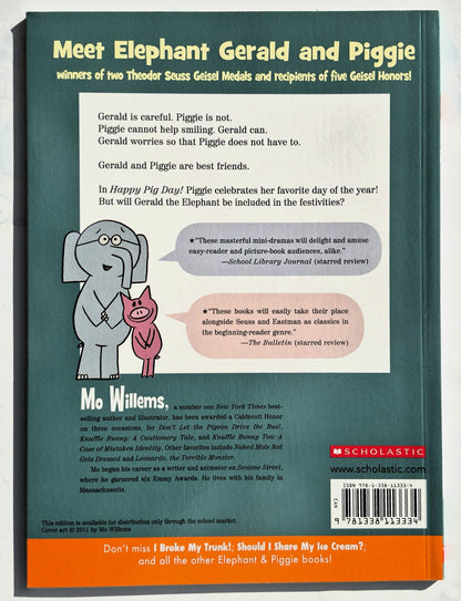 Happy Pig Day! by Mo Willems (Elephant & Piggie, 2016, Pbk, 60 Seiten, Scholastic)
