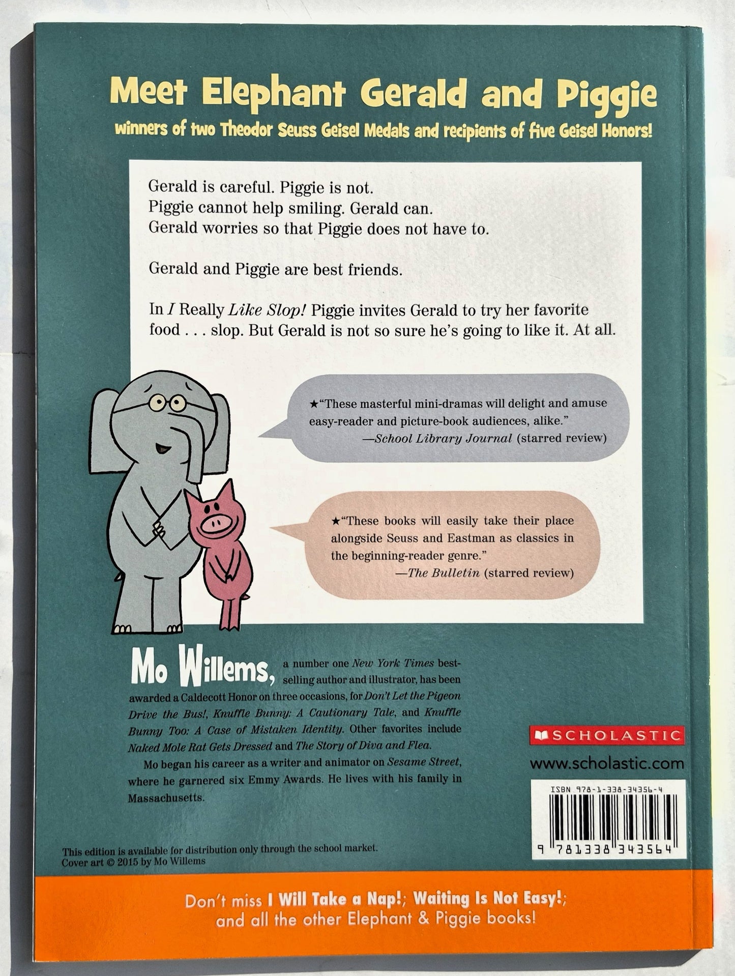 Ich mag Slop wirklich gern! von Mo Willems (Elephant & Piggie, 2018, Pbk, 60 Seiten, Scholastic)