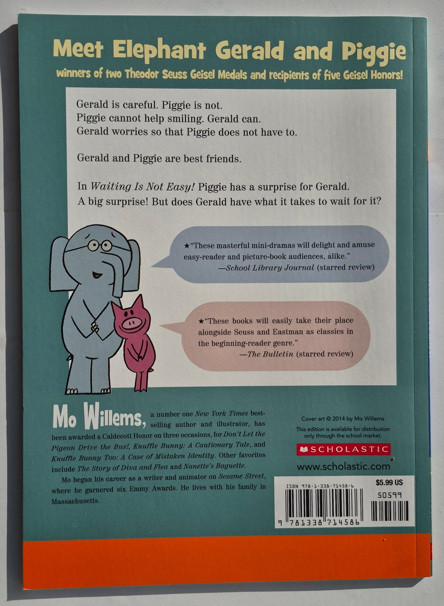 Warten ist doof! von Mo Willems (Elephant & Piggie, 2020, Pbk, 60 Seiten, Scholastic)