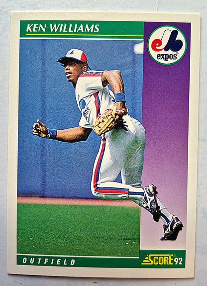 Williams Ken Montreal Expos Outfield #354 Score '92 Baseball Card