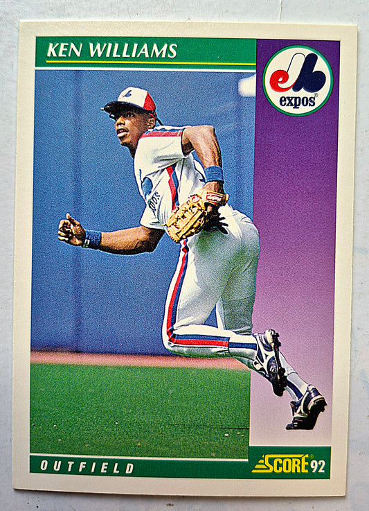 Williams Ken Montreal Expos Outfield #354 Score '92 Baseball Card