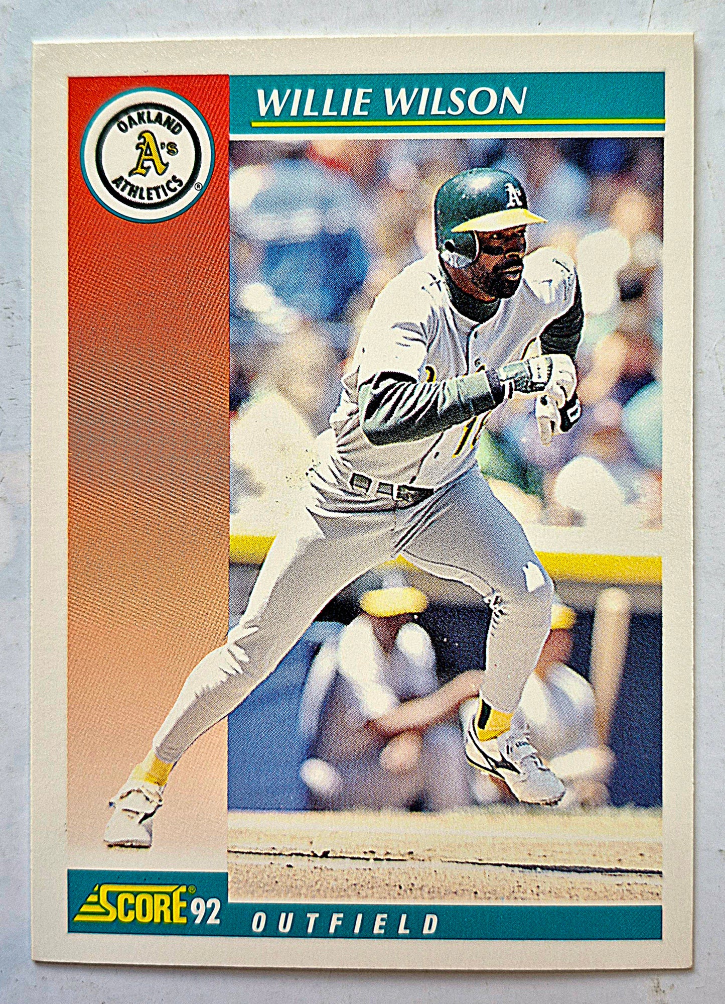 Wilson Willie Oakland Athletics Outfield #328 Score '92 Baseball Card