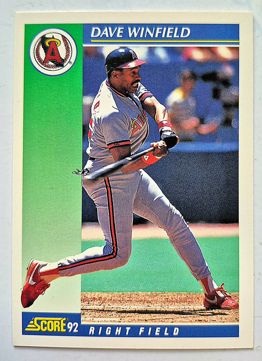 Winfield Dave California Angels Right Field #32 Score '92 Baseball Card