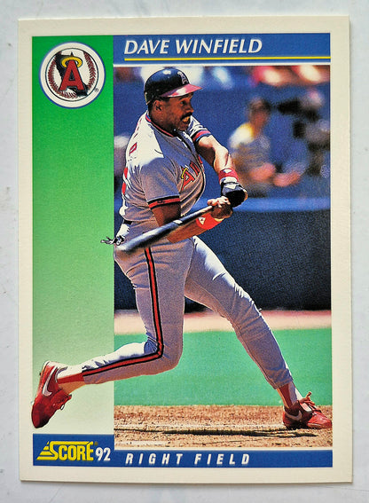 Winfield Dave California Angels Right Field #32 Score '92 Baseball Card